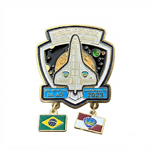 ARGANEL/PRENDEDOR DE LENÇO CAMPORI ACP 2023, "MISSÃO ESPACIAL"
