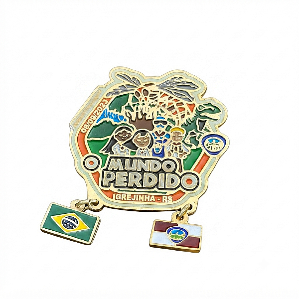 ARGANEL/PRENDEDOR DE LENÇO AVENTURI ANSR 2023, "O MUNDO PERDIDO", FORFORECENTE
