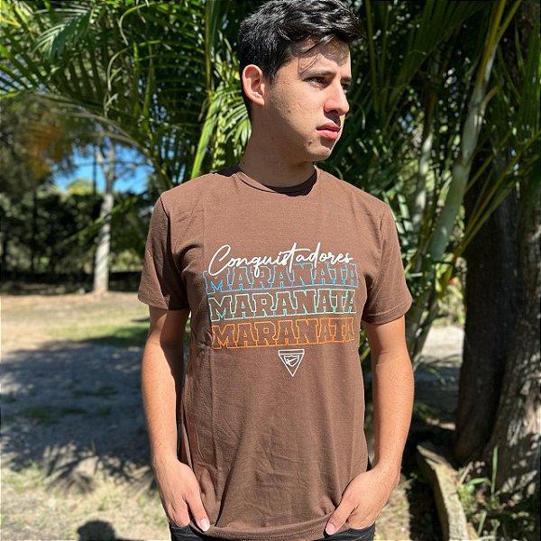 CAMISETA CONQUISTADORES MARANATA MARROM