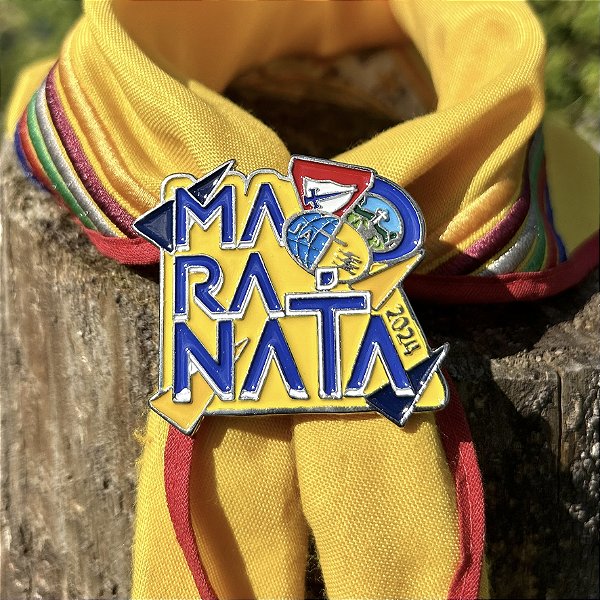 ARGANÉU/PRENDEDOR OFICIAL DO TEMA 2024, MARANATA, COM LOGO DOS TRÊS MINISTERIOS