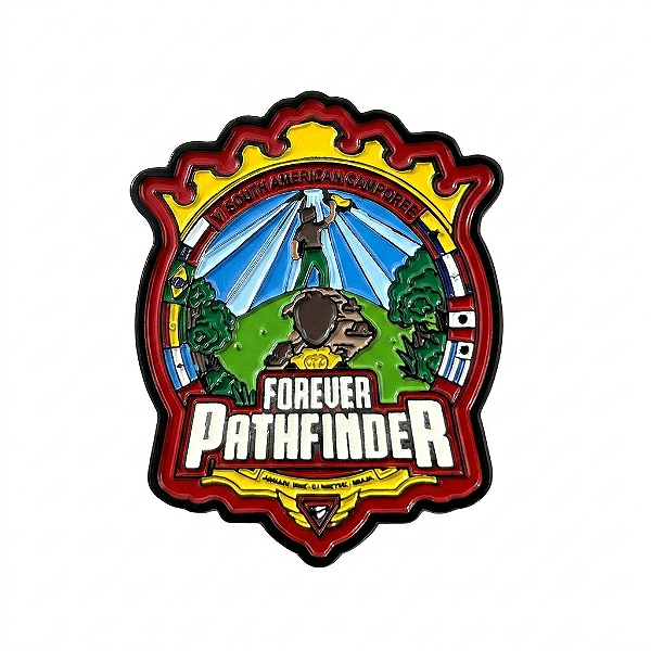 ARGANEL/PRENDEDOR DE LENÇO CAMPORI DSA 2027, FOREVER PATHFINDER, BANHO NEGRO