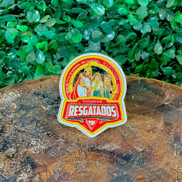 ARGANÉU/PRENDEDOR DE LENÇO CAMPORI RESGATADOS ULB 2024, PEÇA COM RELEVO VAZADA