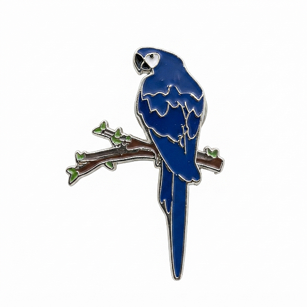 ARGANEL/PRENDEDOR DE LENÇO ARARA AZUL NO GALHO