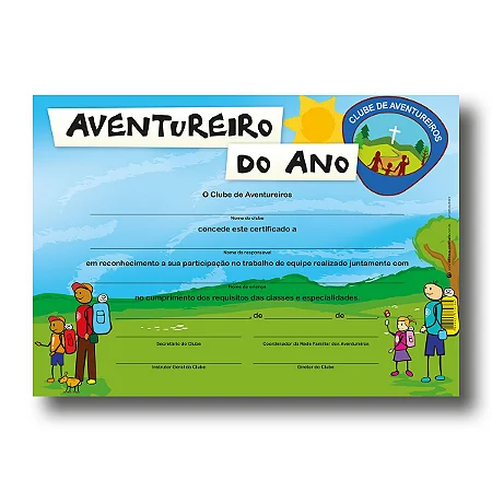CERTIFICADO AVENTUREIRO DO ANO