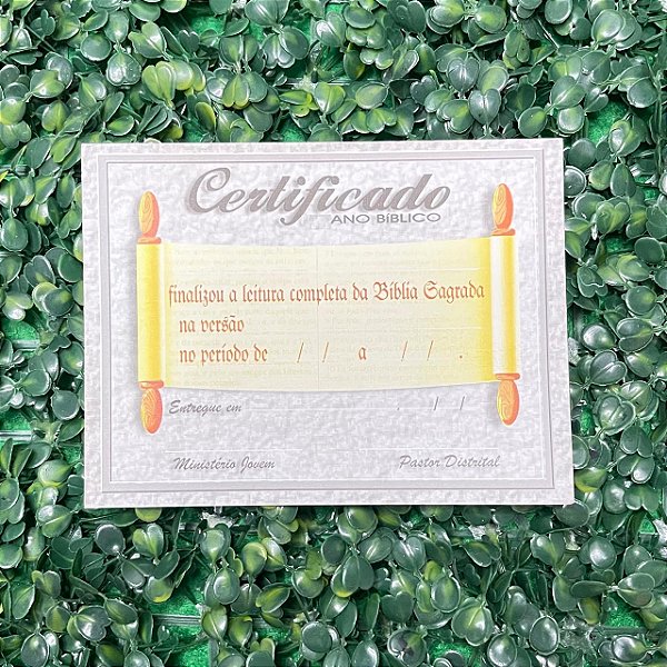 CERTIFICADO ANO BÍBLICO