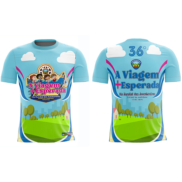 CAMISETA DO TEMA DE 2025 AVENTUREIROS, ANIVERSARIO DE 36 ANOS