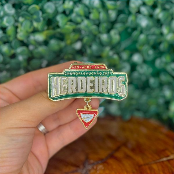 ARGANÉU/PRENDEDOR DE LENÇO CAMPORI GAUCHÃO 2025 HERDEIROS LOGO DIMINUIDO COM TRIANGULO