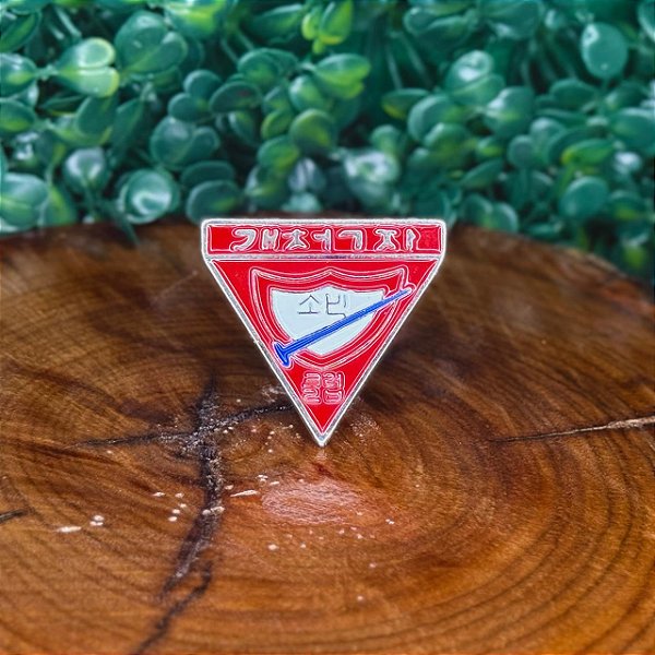 ARGANÉU/PRENDEDOR DE LENÇO TRIANGULO EM COREANO