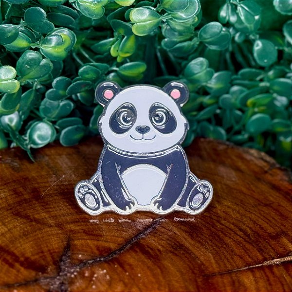 ARGANÉU/PRENDEDOR DE LENÇO PANDA SENTADO