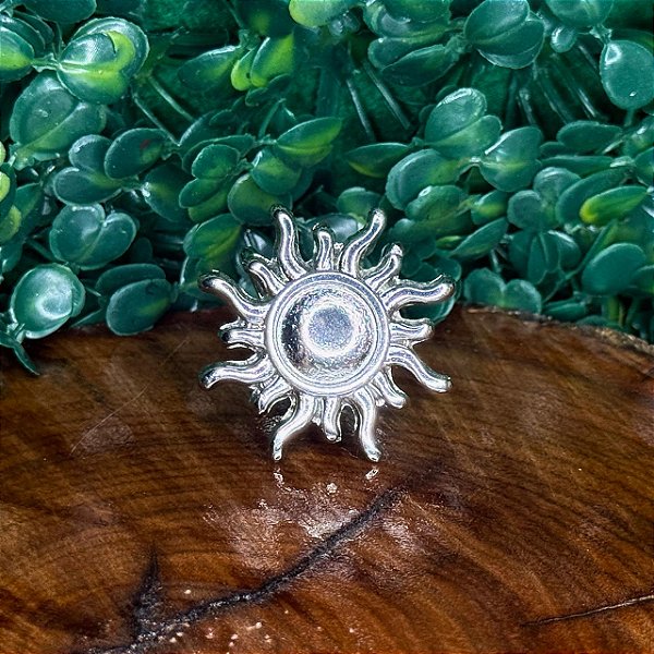 ARGANÉU/PRENDEDOR DE LENÇO SOL PRATA