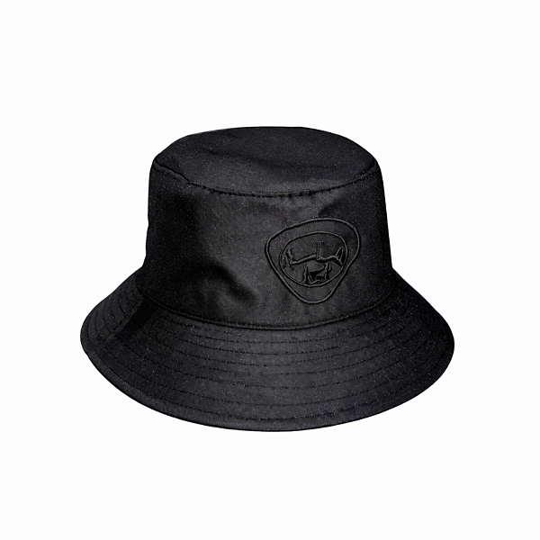 CHAPÉU BUCKET PRETO COM LOGO PRETO AVENTUREIRO