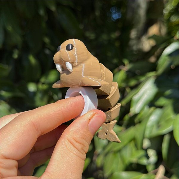 ARGANEL/PRENDEDOR DE LENÇO 3D ARTICULADO, FOCA