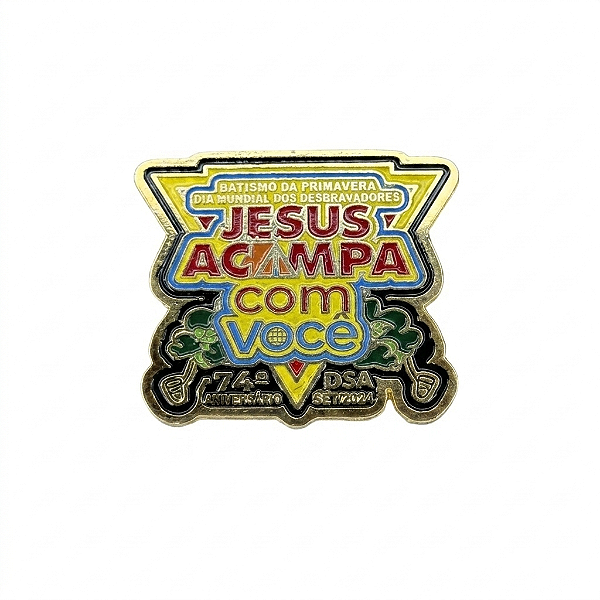 ARGANEL/PRENDEDOR DE LENÇO JESUS ACAMPA COM VOCÊ