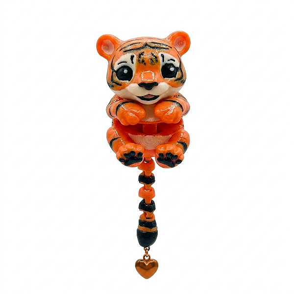 ARGANEL/PRENDEDOR DE LENÇO, 3D TIGRE ARTICULADO