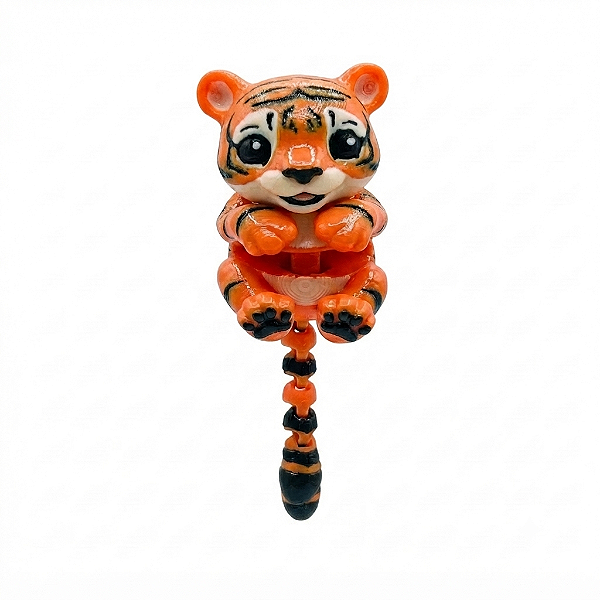 ARGANEL/PRENDEDOR DE LENÇO, 3D TIGRE ARTICULADO