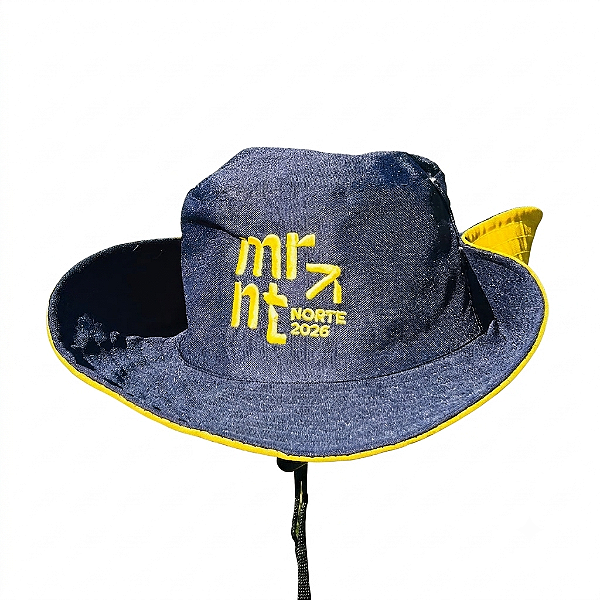 CHAPÉU AUSTRALIANO, AZUL MARINHO COM AMARELO MARANATA NORTE 2026