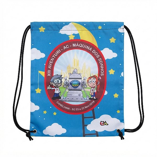 SACOCHILA CUSTOMIZADA, AVENTURI MARCA DOS SONHOS