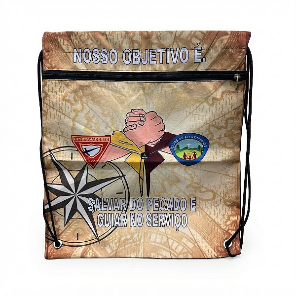SACOCHILA CUSTOMIZADA, NOSSO OBJETIVO É SALVAR DO PECADO E GUIAR NO SERVIÇO