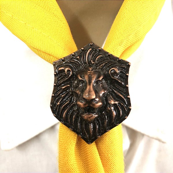 Arganéu/Prendedor DE LENÇO CABEÇA DE LEÃO