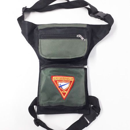 POCHETE DE PERNA PRETA E VERDE, LOGO D1