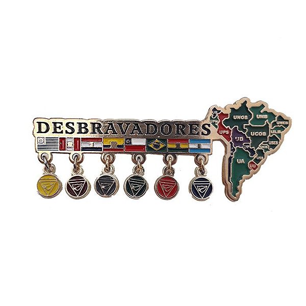 PIN, mapa da DSA, com pingentes das classes