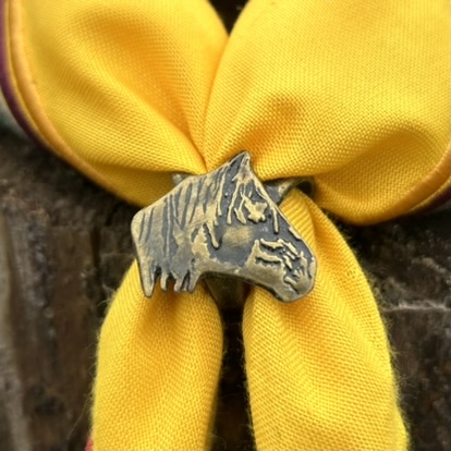 Arganéu/Prendedor de lenço, cabeça de cavalo