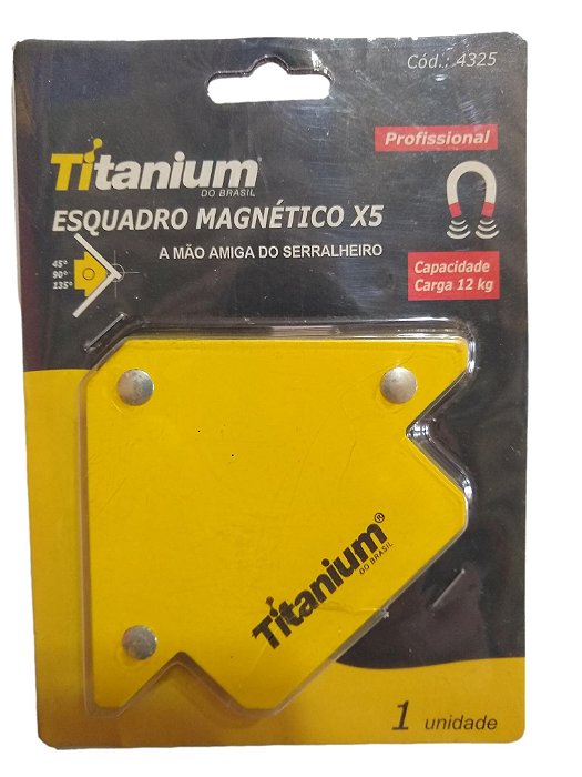 Esquadro magnético x5  Titanium.