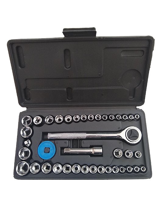 Jogo de soquetes 40 peças fertak.
