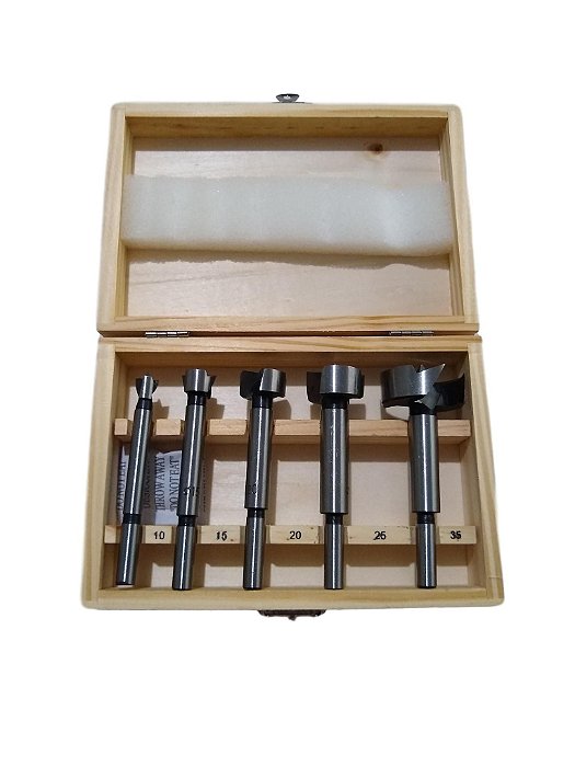 Jogo de fresas  para dobradiça 5 peças.