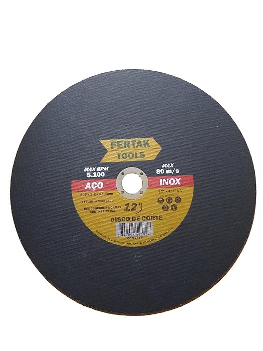 Disco de corte inox 12" Fertak.