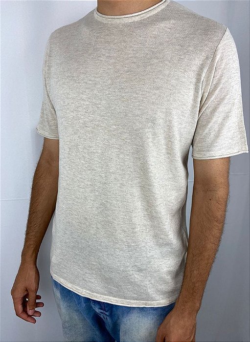 Camiseta Masculina Manga Curta Tricô  Algodão  Hering