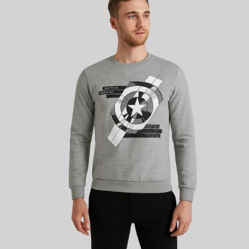 Blusa de Moletom Masculina Flanelada Fechada Cativa Marvel