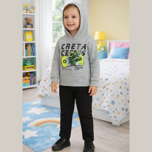 Conjunto Moletom Peluciado C/ Capuz Infantil Rei Rex