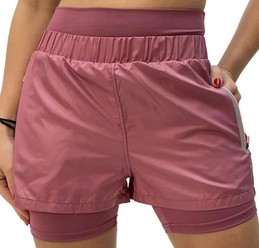 Shorts Duplo Tafetá Treino Enfim