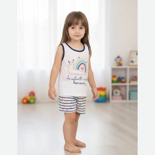 Pijama Infantil Feminino Ao Infinito e Além Izitex