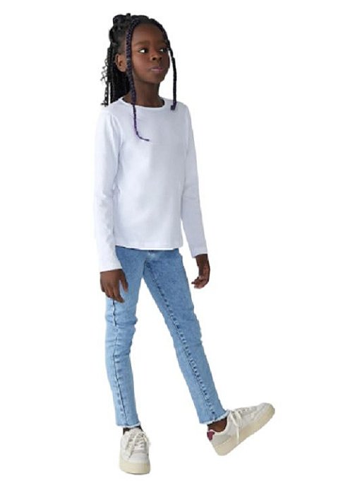 Blusa Básica Infantil Menina Manga Longa  Hering