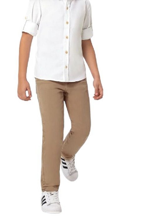 Calça Infantil Masculino Skinny Em Sarja Malwee Kids