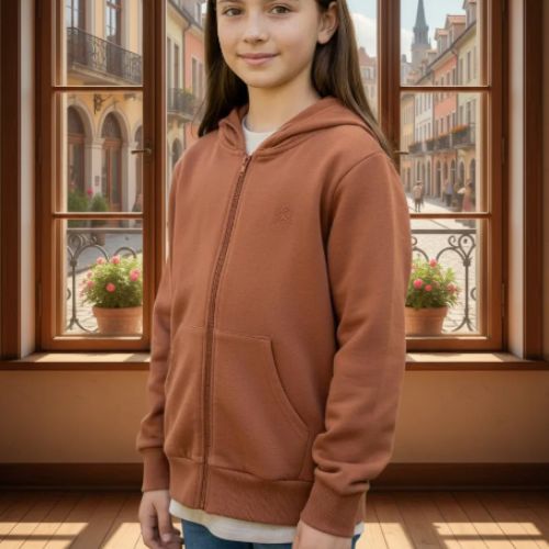 Jaqueta Moletom Infantil Feminina Com Capuz Kely & Kety