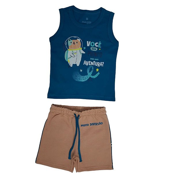 Conjunto Infantil Menino Regata e Shorts Malwee Kids