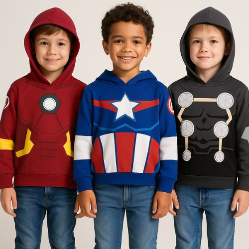 Blusão Infantil Flanelado Menino C/ Capuz Avengers Malwee Kids