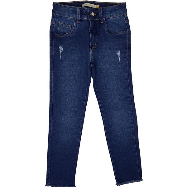 Calça Jeans Skinny Infantil Menina Carinhoso