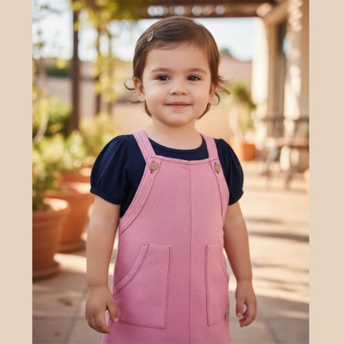 Conjunto Salopete e Top Infantl Kely Kety