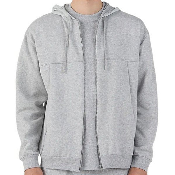 Jaqueta Flanelada Moletom Masculina Com Capuz Relaxed Fit - Malwee Cinza