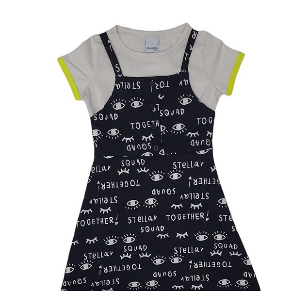 Conjunto Menina Blusa/Vestido - Carinhoso