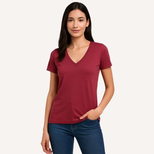 Blusa Feminina Decote V Básica- Hering