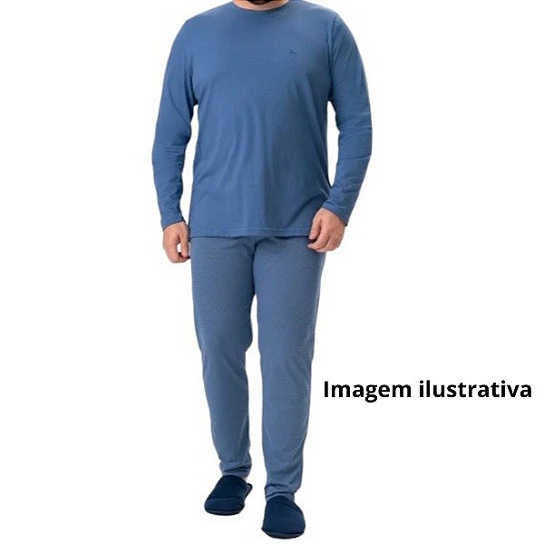 Pijama Masculino Longo Plus Size  - Izitex