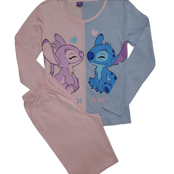 Pijama Longo Stitch Feminino  S4
