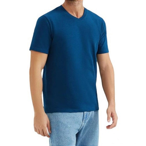 Camiseta Básica Masculina Intimates Gola V Hering
