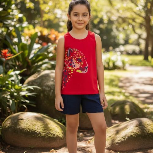 Conjunto Menina Curto Shorts e Regata - Kely & Kety