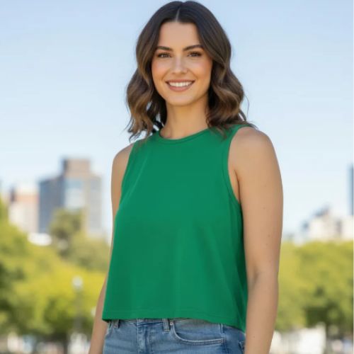 Cropped Feminino Liso Gola Careca- Habana